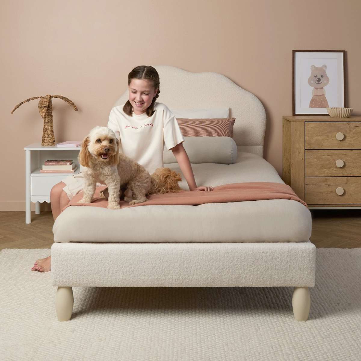 Cosy Cloud King Single Bed - Ivory