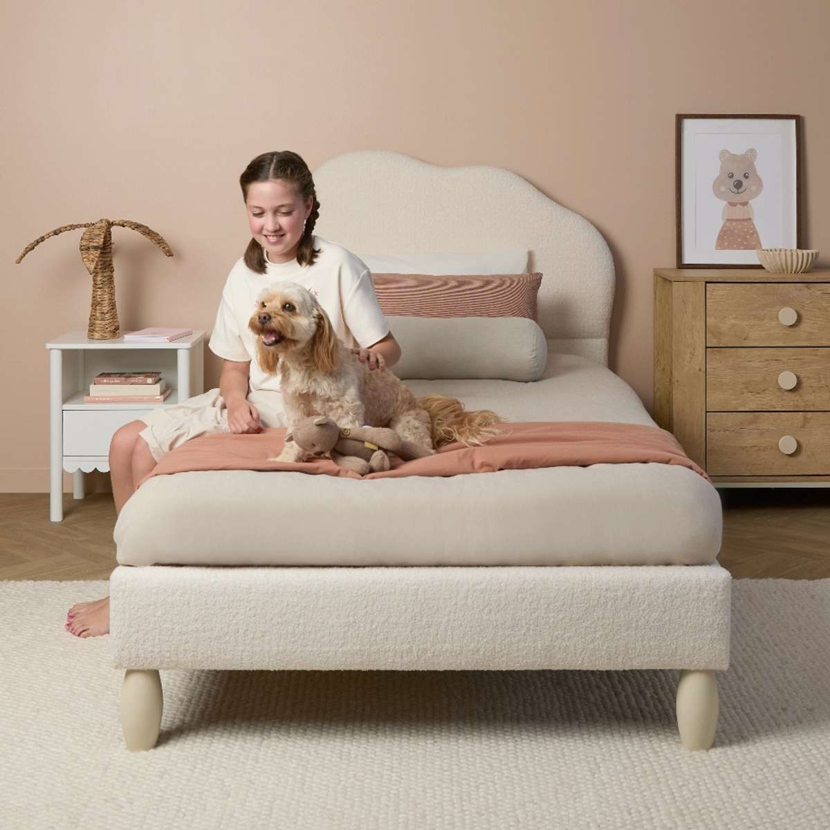 Cosy Cloud King Single Bed - Ivory