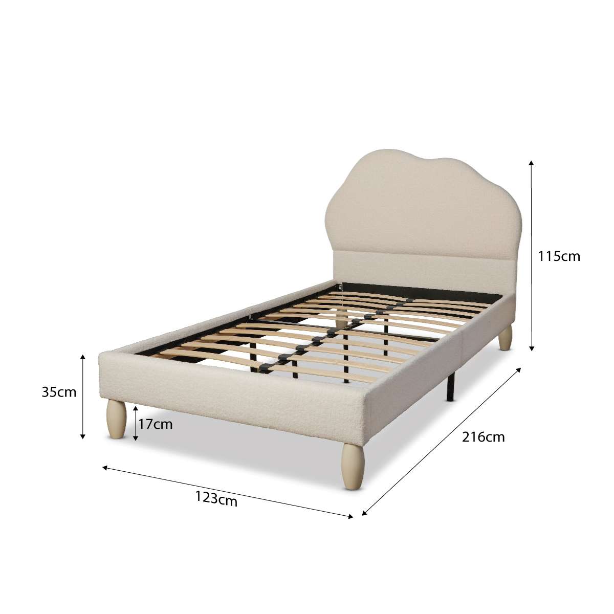 Cosy Cloud King Single Bed - Ivory