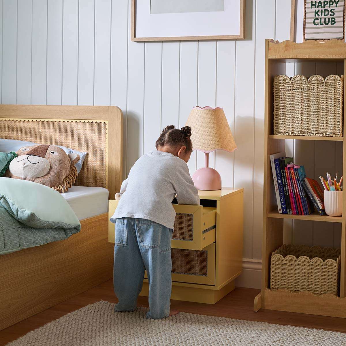 Bonnie Bedside Table - Buttermilk