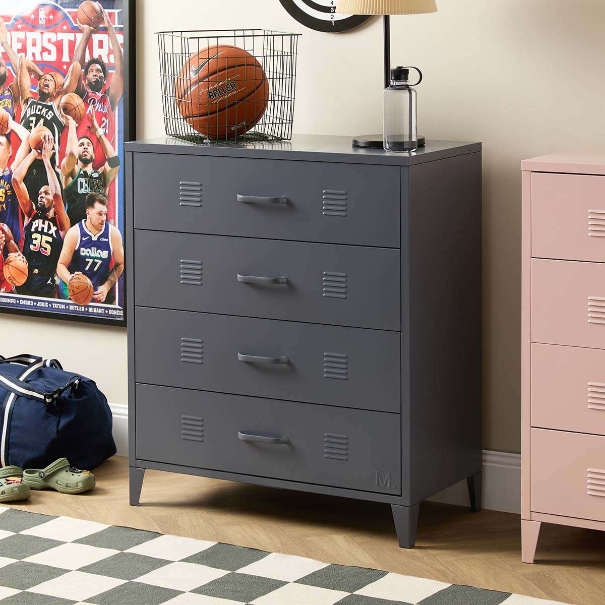 Mocka Original Four Drawer - Steele