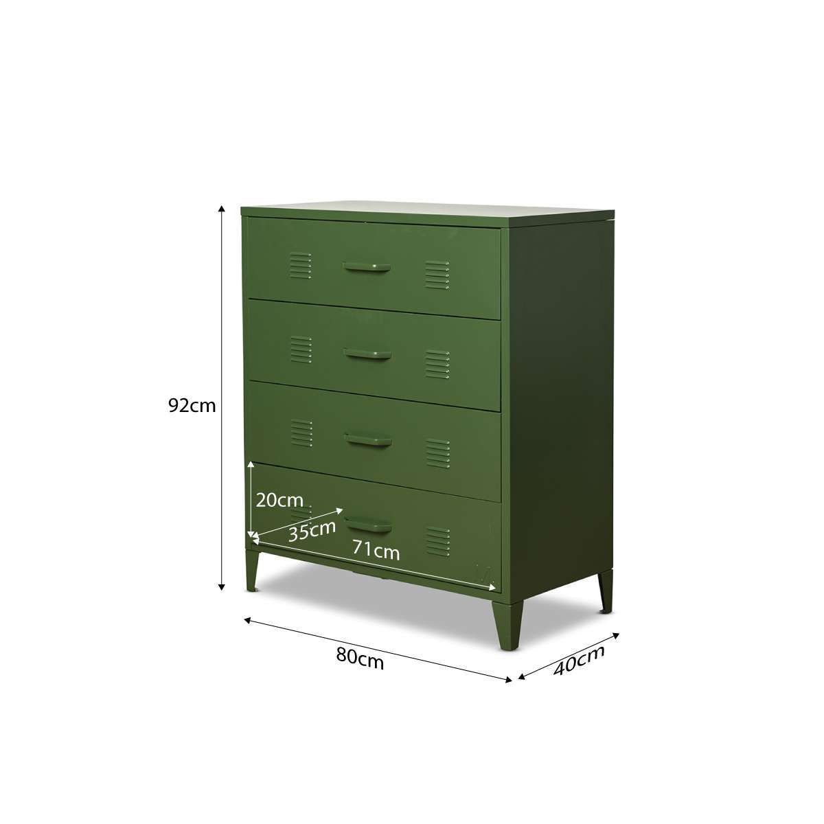 Mocka Original Four Drawer - Khaki