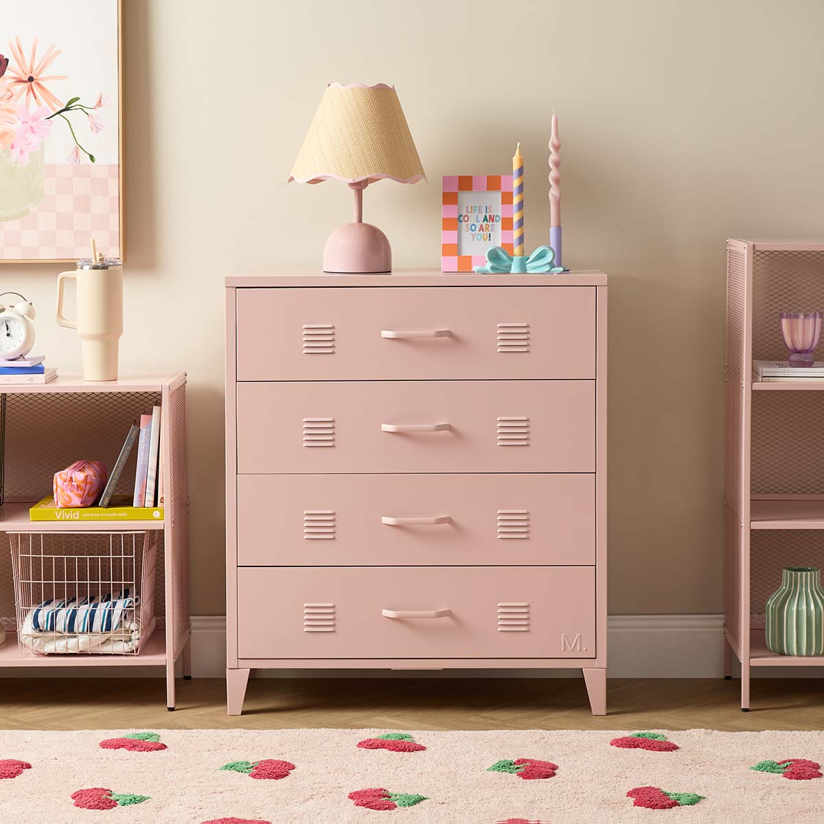 Mocka Original Four Drawer - Pink