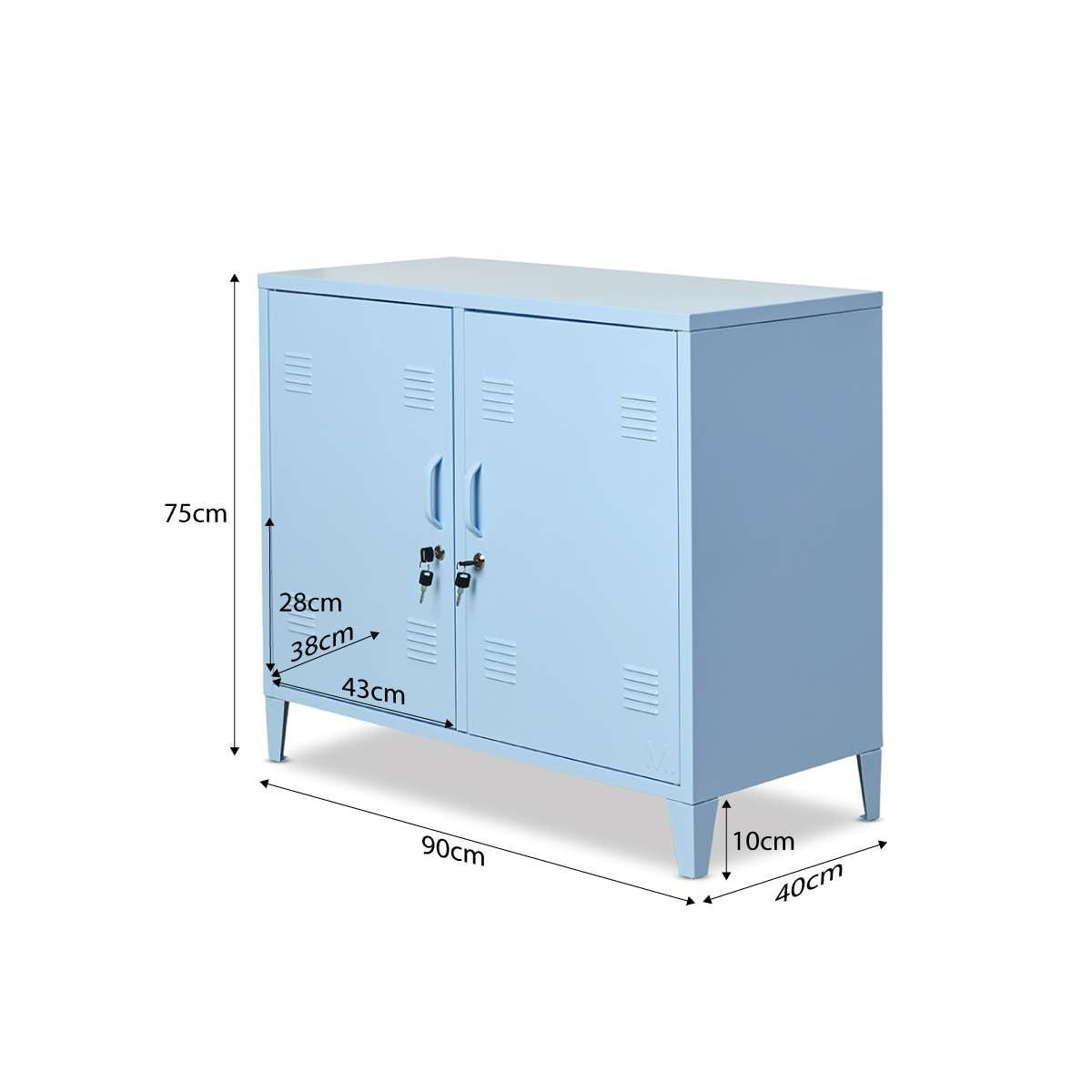 Mocka Original Locker Cabinet - Powder Blue