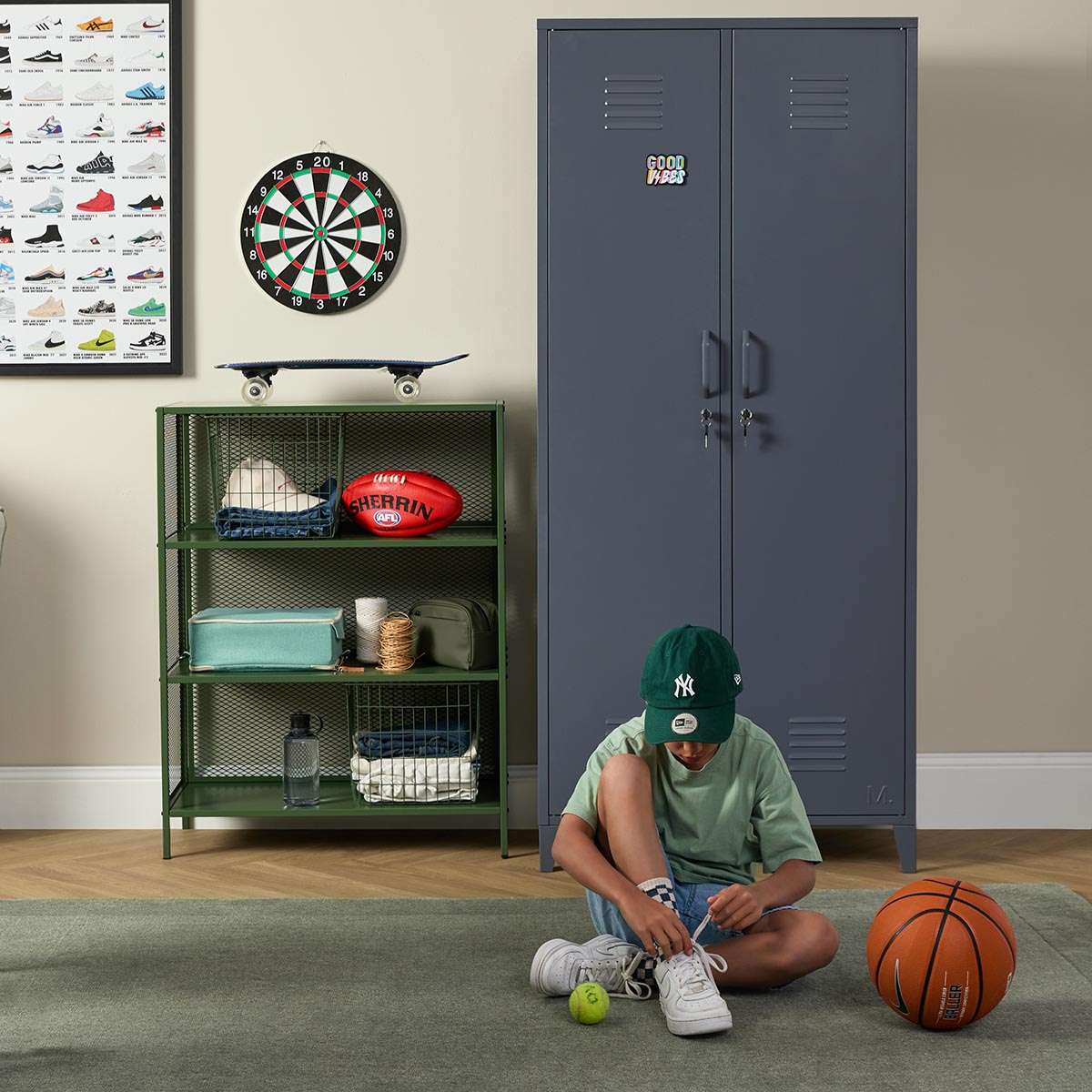 Mocka Original Locker Wardrobe - Steele