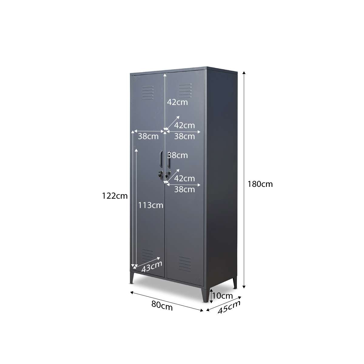 Mocka Original Locker Wardrobe - Steele