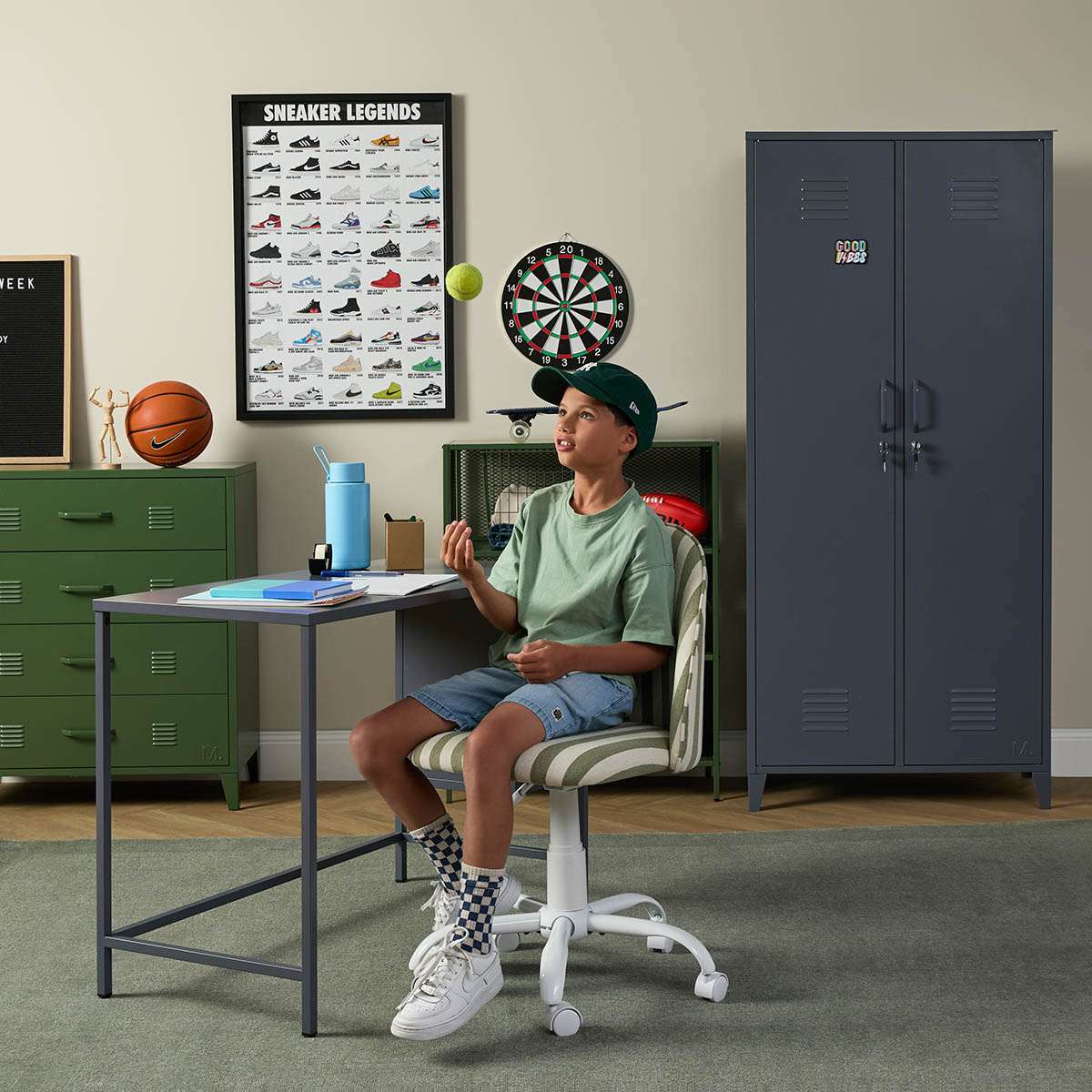 Mocka Original Locker Desk - Steele