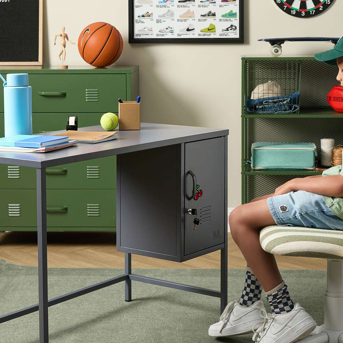 Mocka Original Locker Desk - Steele