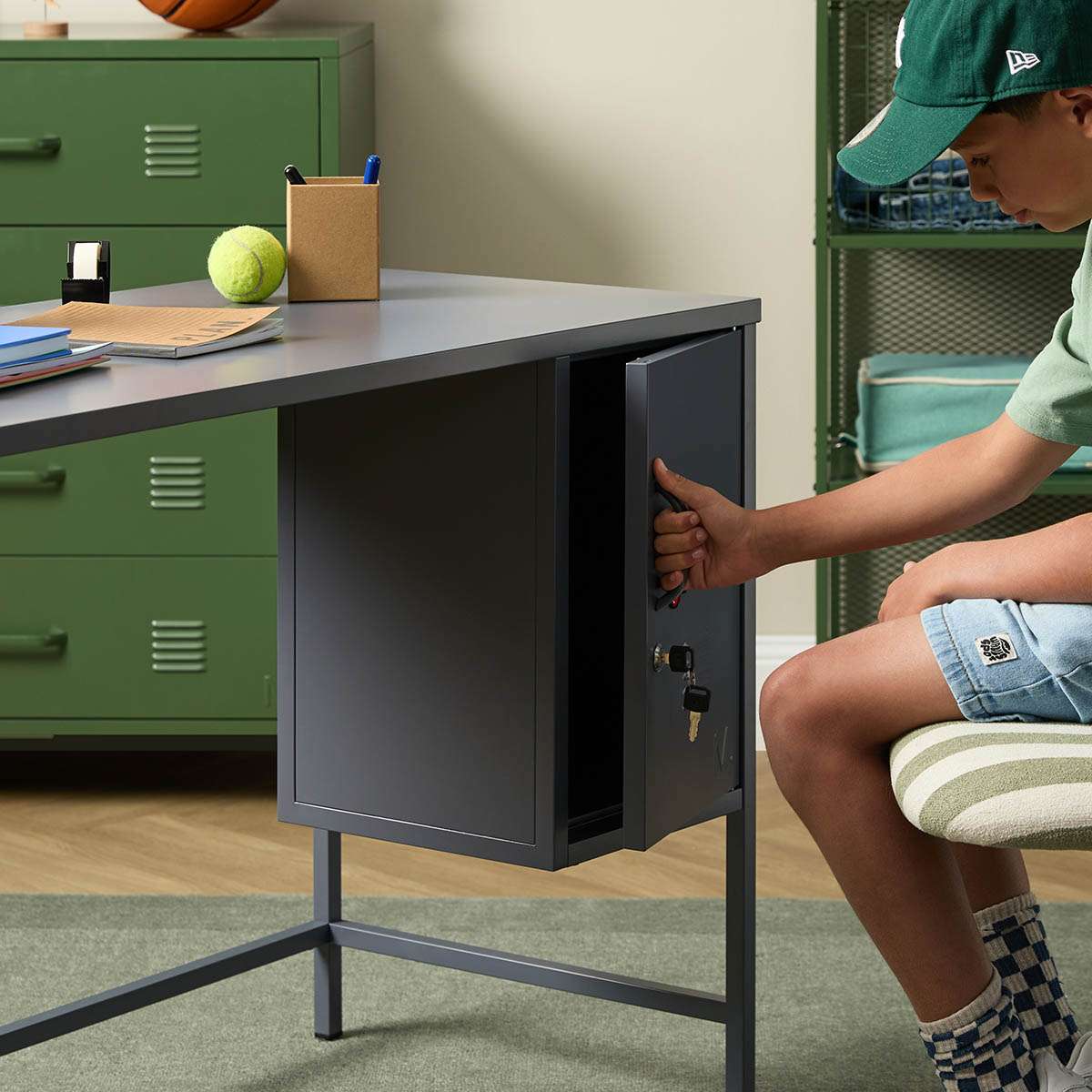 Mocka Original Locker Desk - Steele