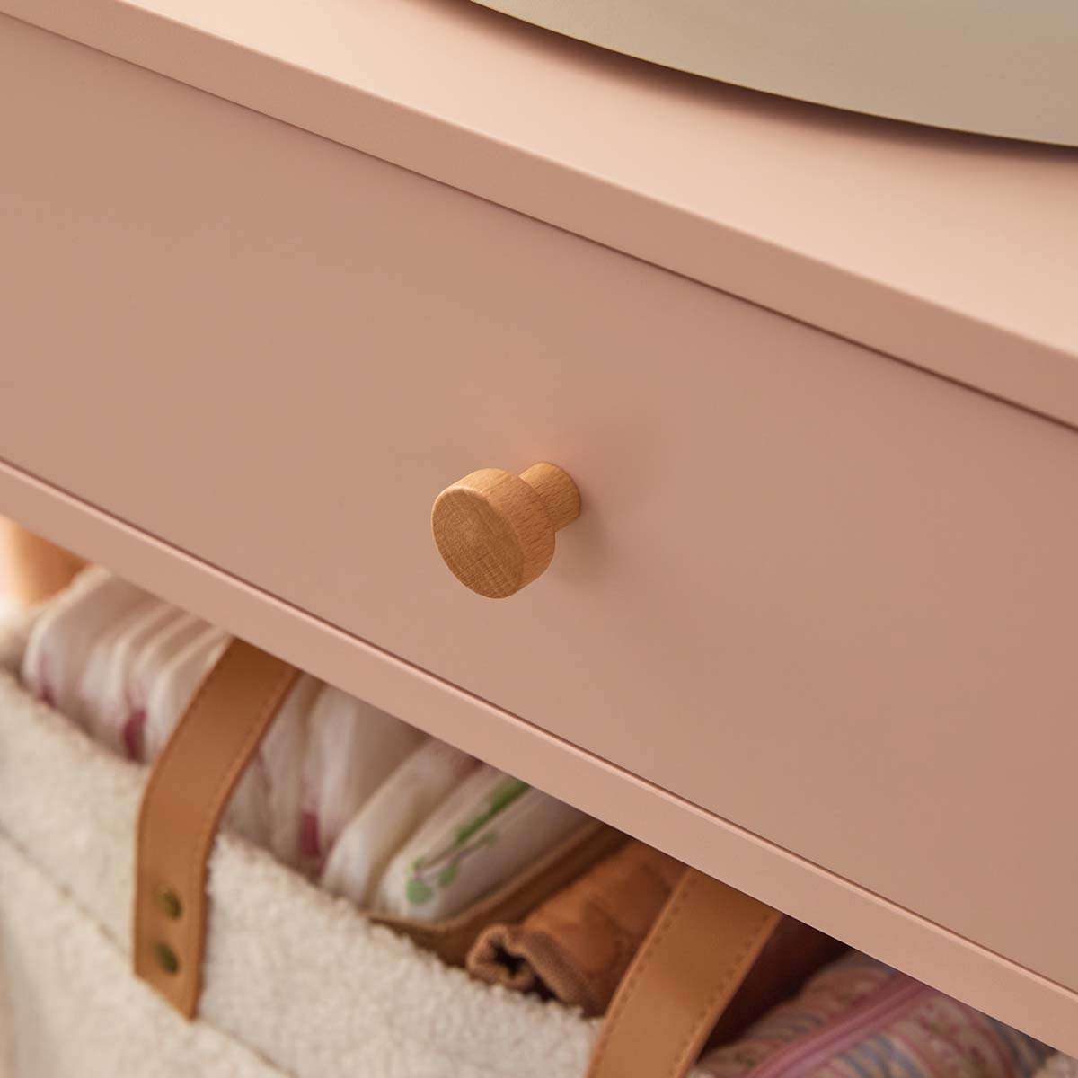 Mocka Change Table With Removable Top - Pink