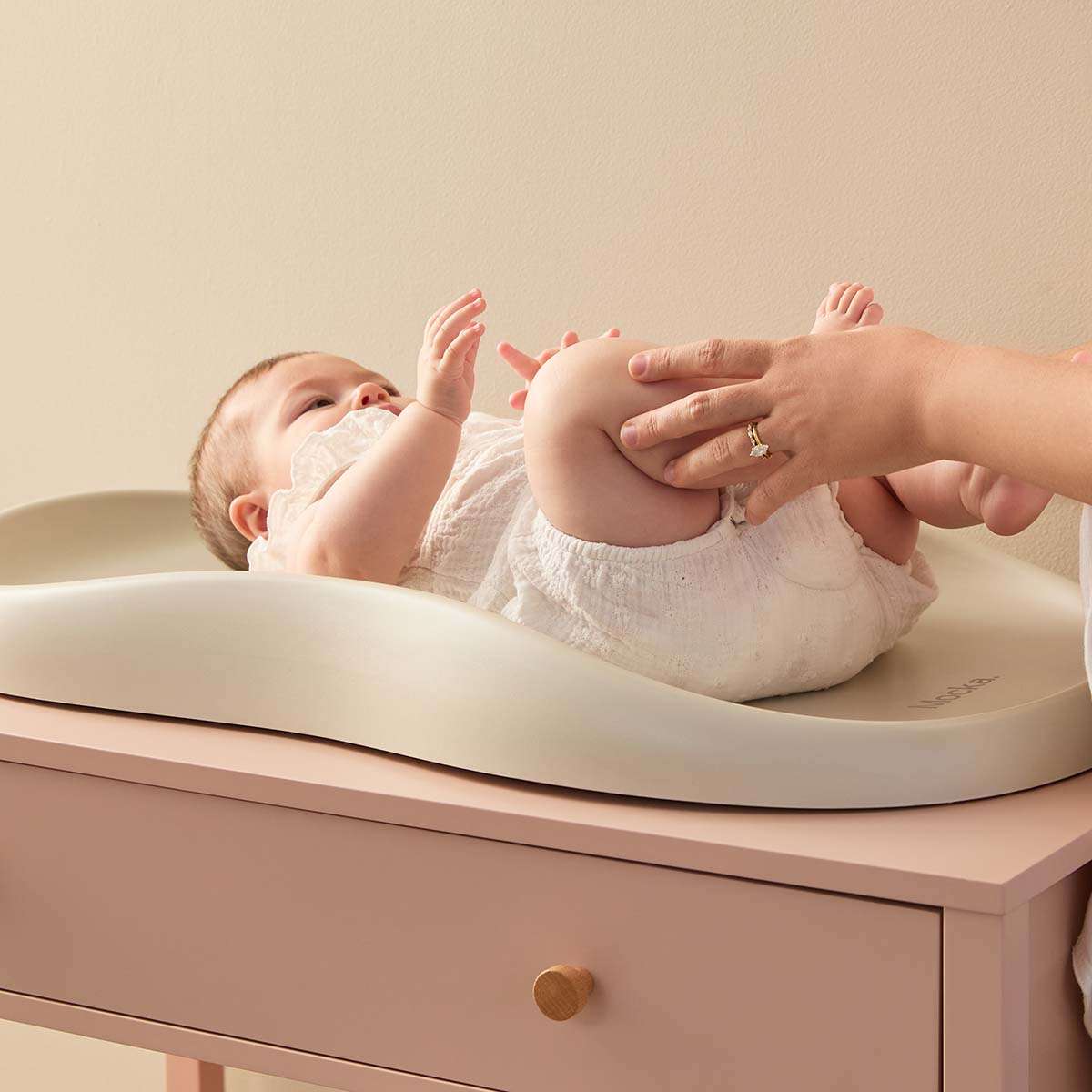 Mocka Change Table With Removable Top - Pink