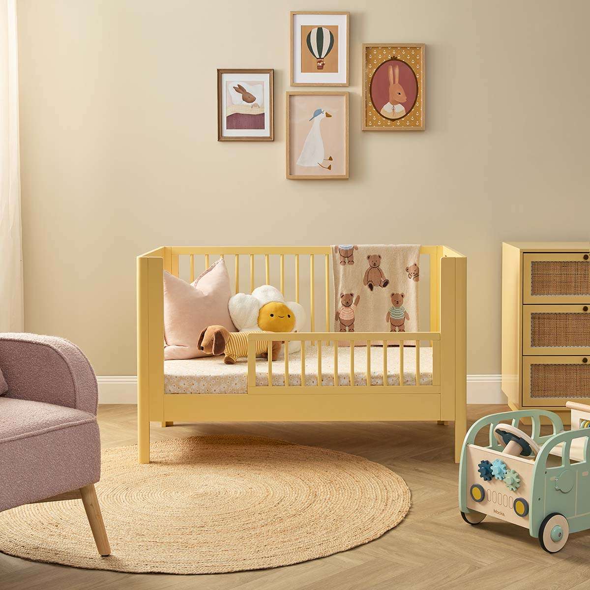 Maisie Cot Toddler Bed Half Frame - Buttermilk