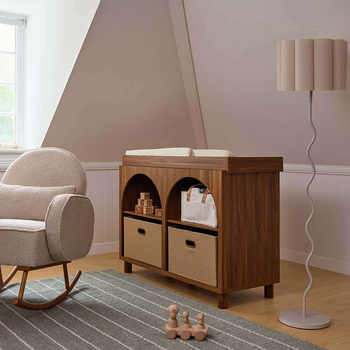 Archie Change Table with Removable Top - Hazelnut