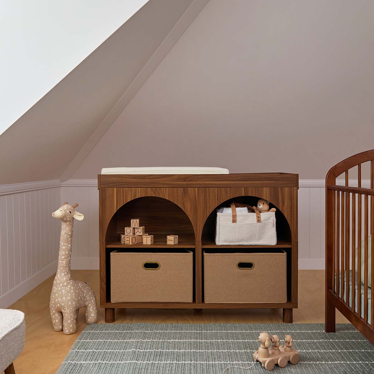 Archie Change Table with Removable Top - Hazelnut