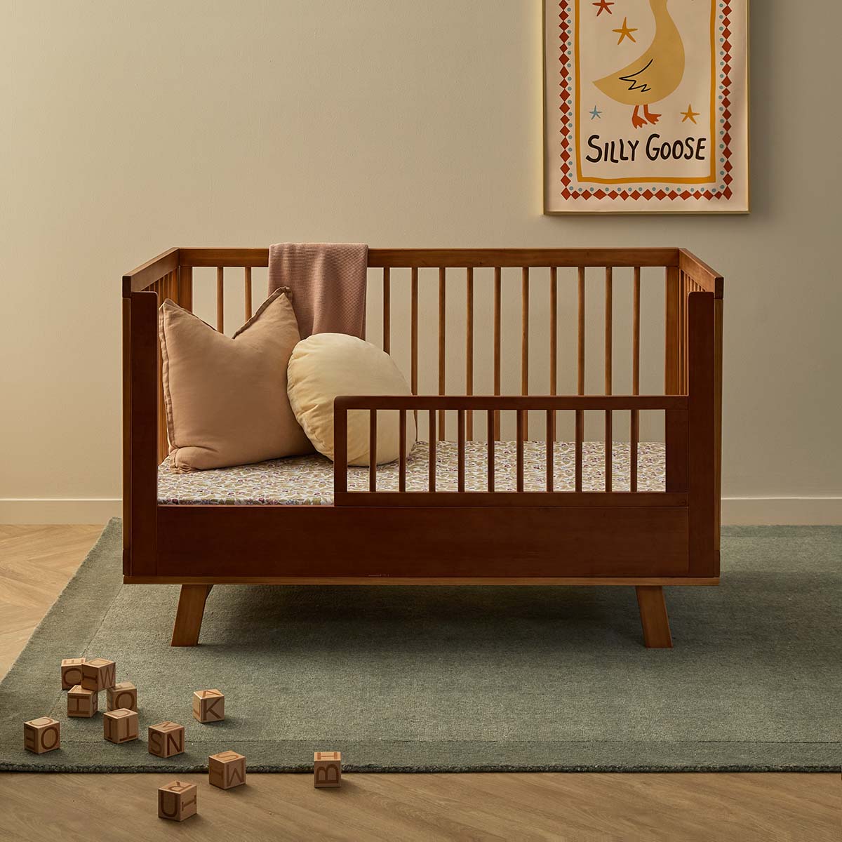 Aspen Cot Toddler Bed Half Frame - Hazelnut
