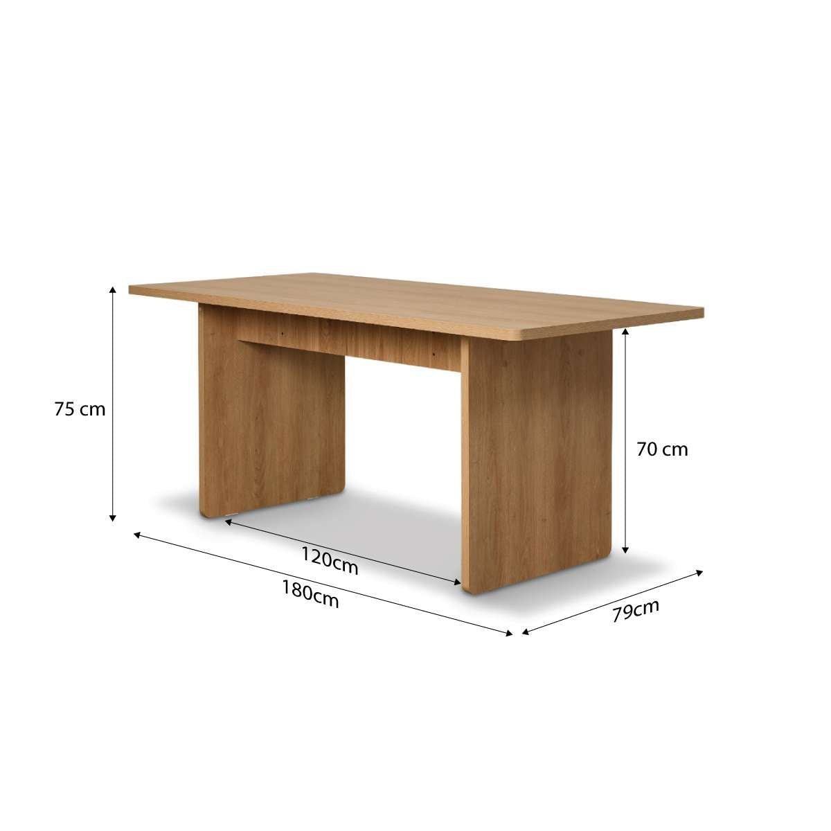 Montana Four Seater Dining Table - Natural