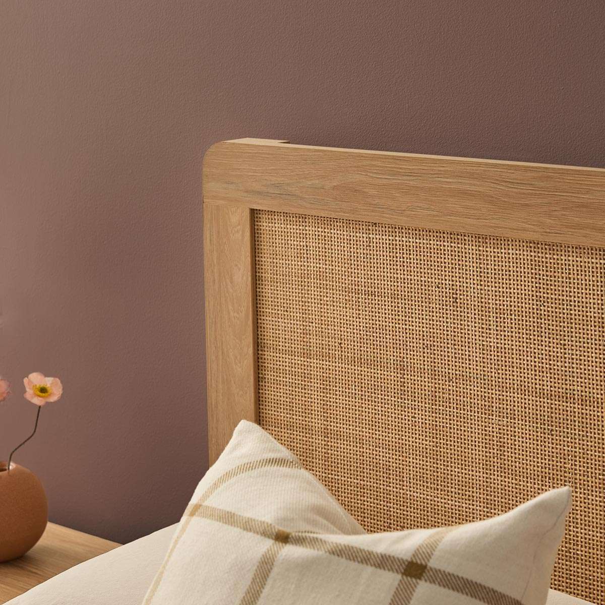 Noosa Rattan Queen Bed - Natural