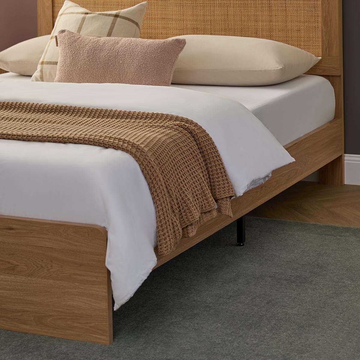 Noosa Rattan Queen Bed - Natural