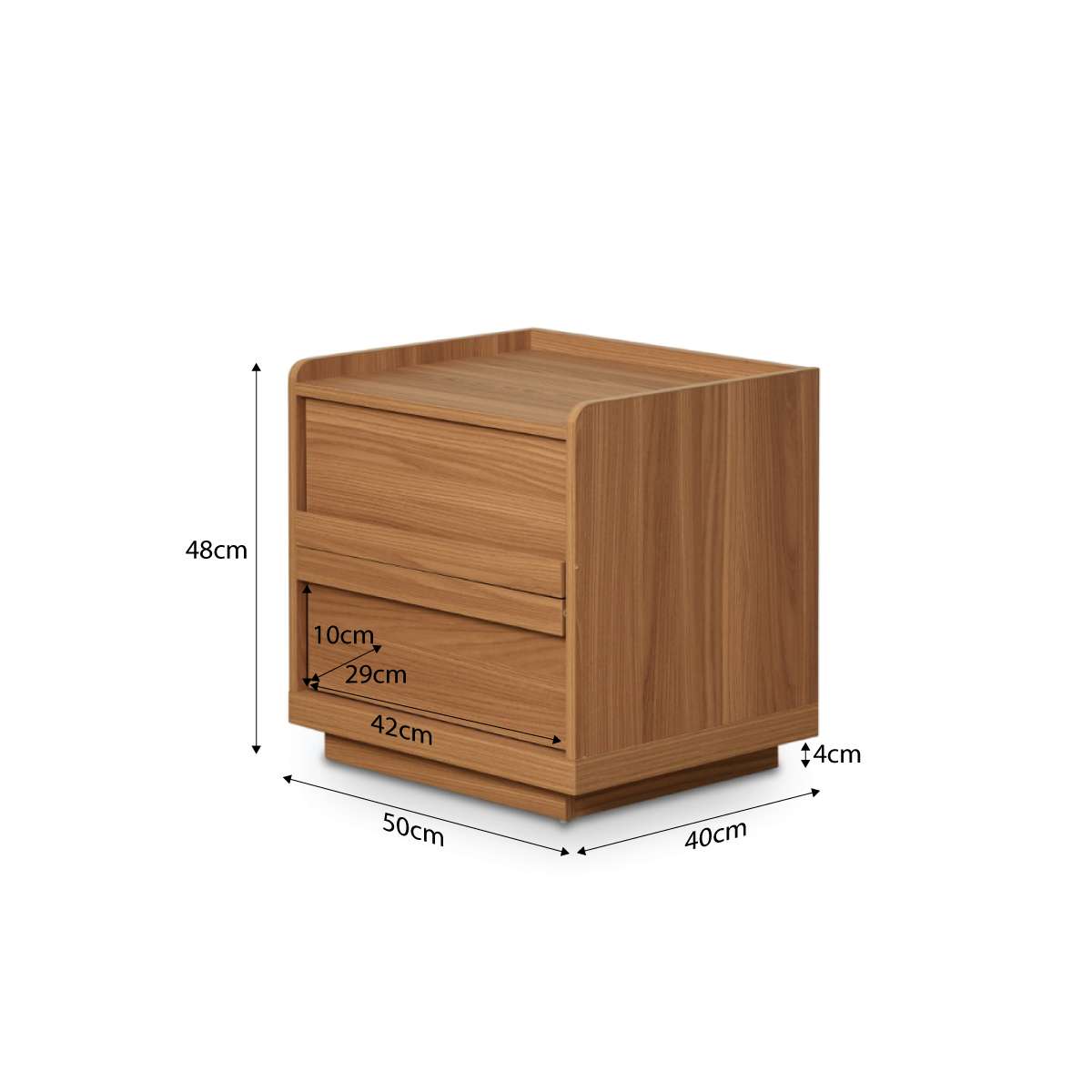 Copenhagen Bedside Table - Almond