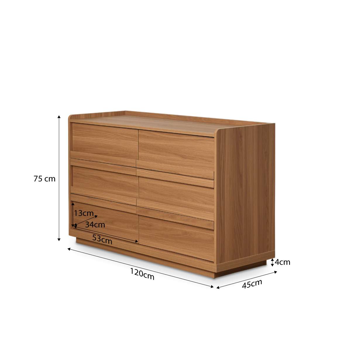 Copenhagen Six Drawer - Almond