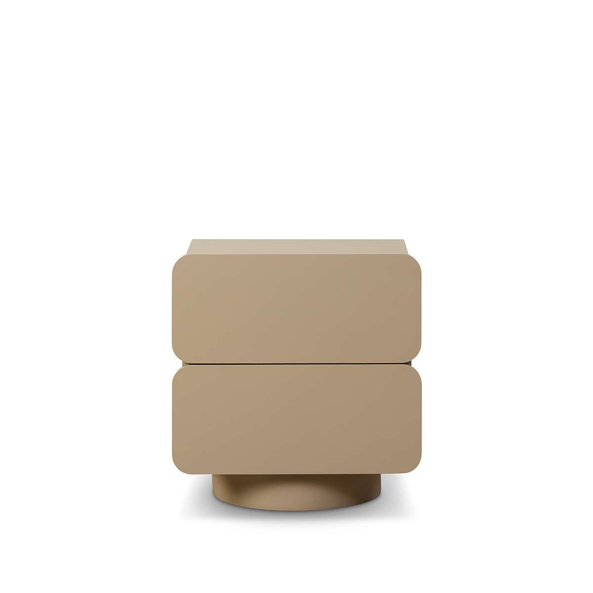 Robbie Two Drawer Bedside Table - Stone