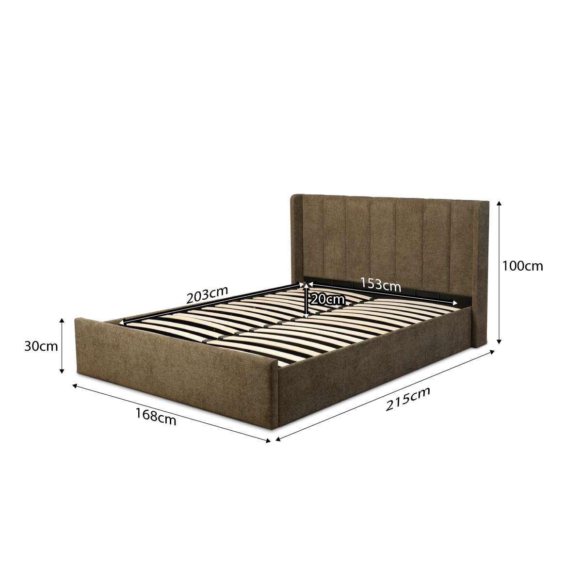 Quinn Storage Queen Bed - Dark Green