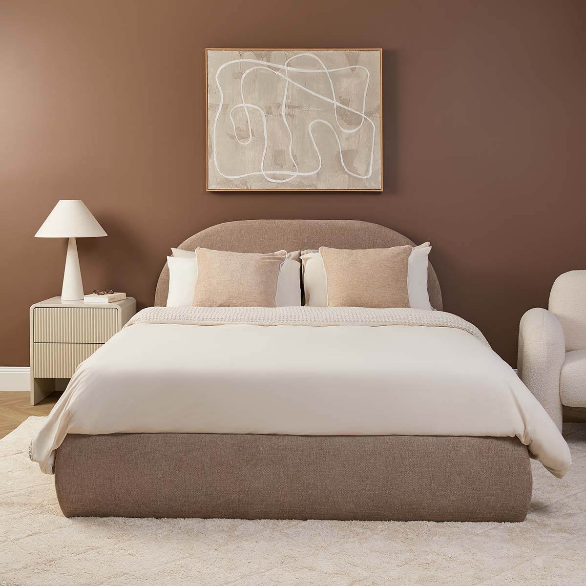 Tanner Storage Queen Bed - Beige