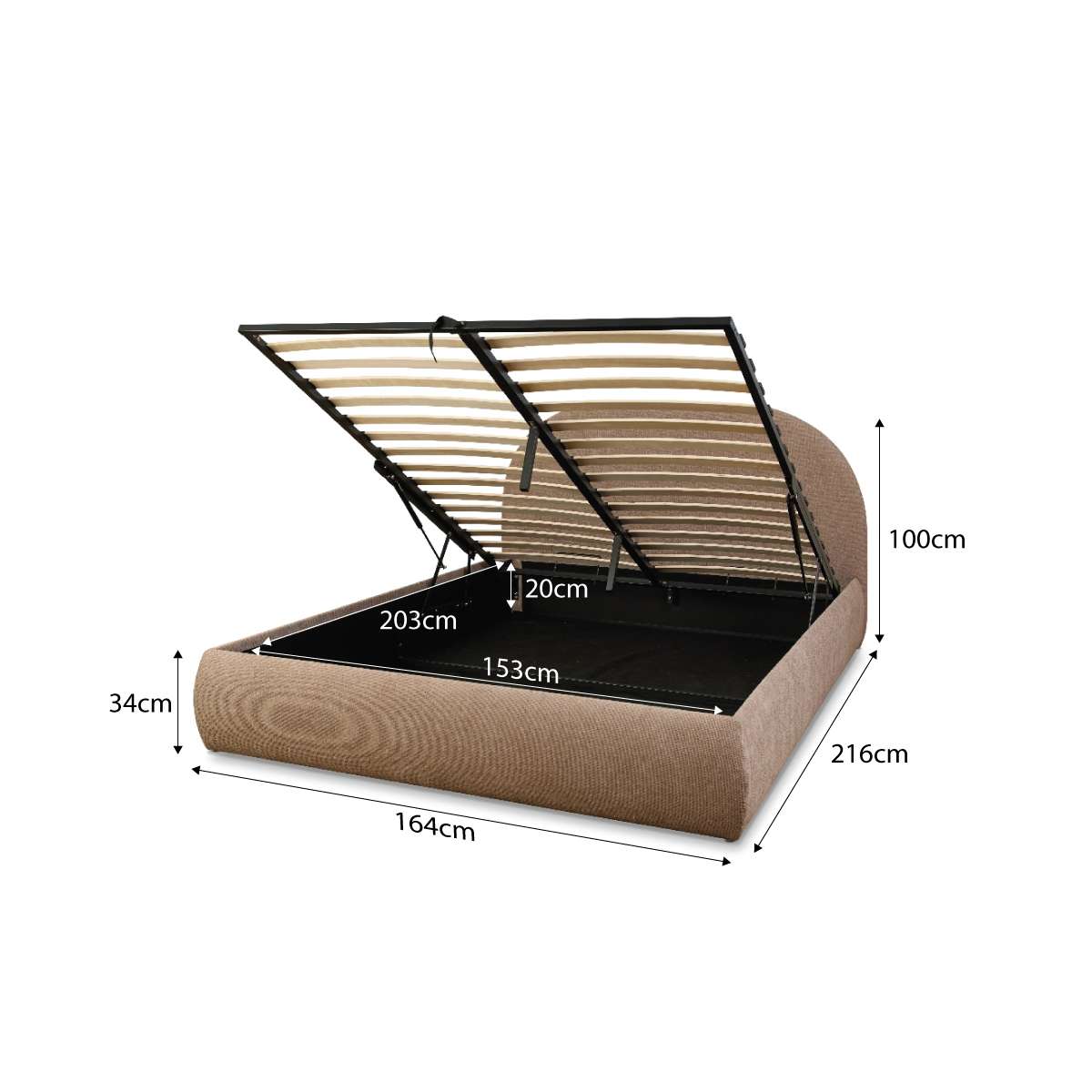 Tanner Storage Queen Bed and Bamboo Queen Mattress Bundle