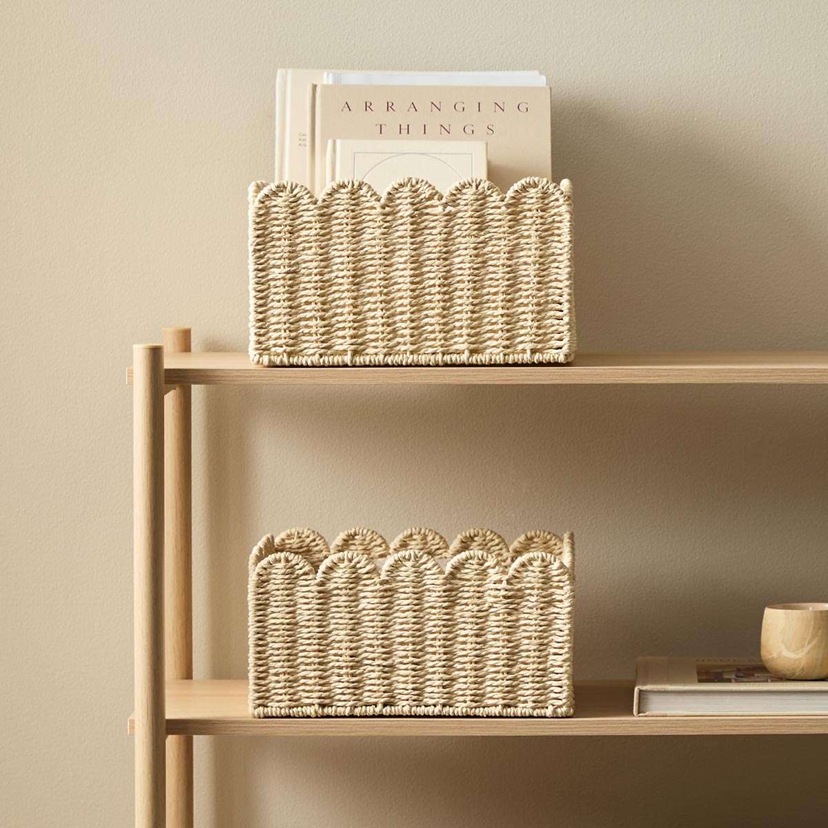 Scalloped Half Cube Baskets - Set of Two