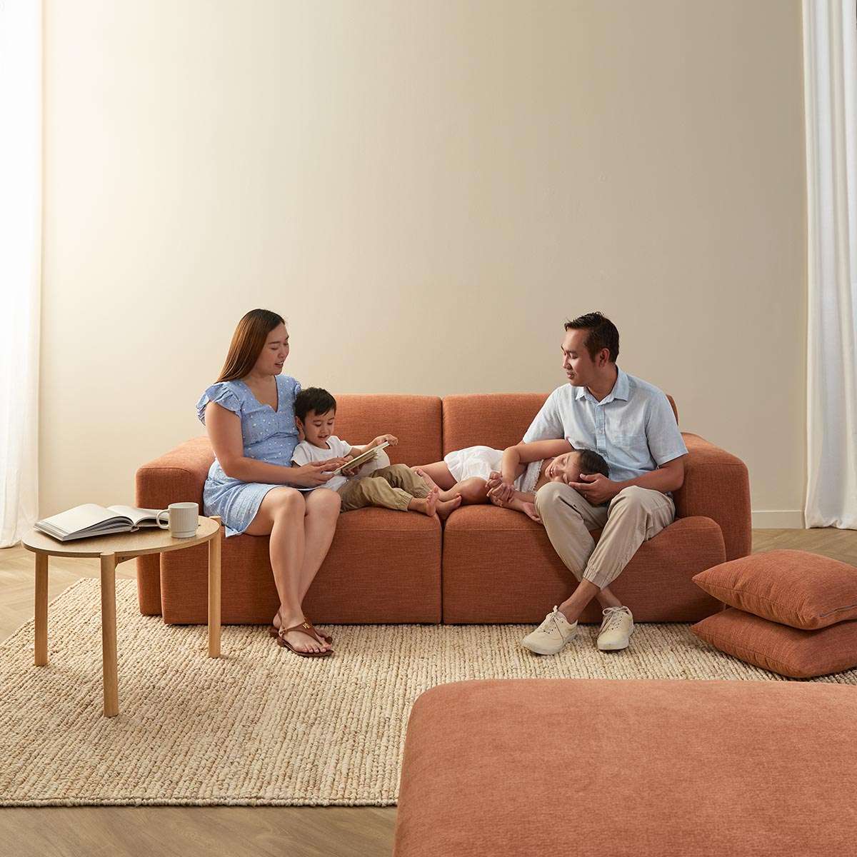 Dylan 2.5 Seater Sofa - Rust