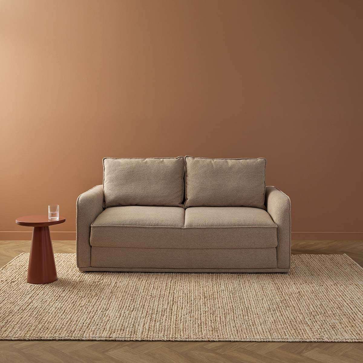 Tobie 2 Seater Sofa Bed - Natural