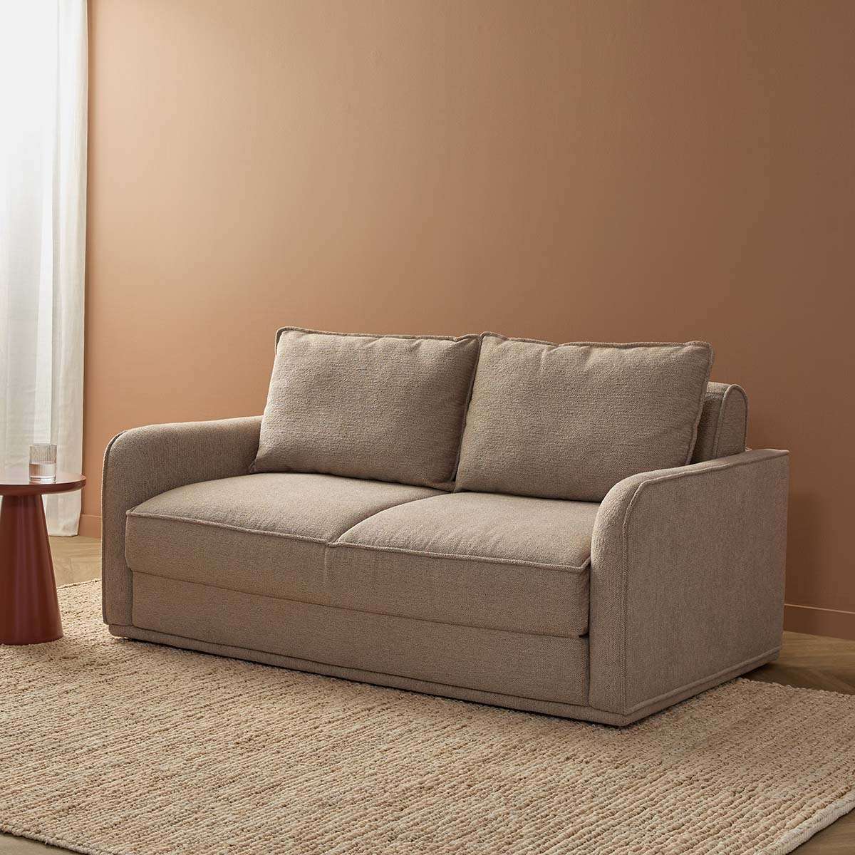 Tobie 2 Seater Sofa Bed - Natural
