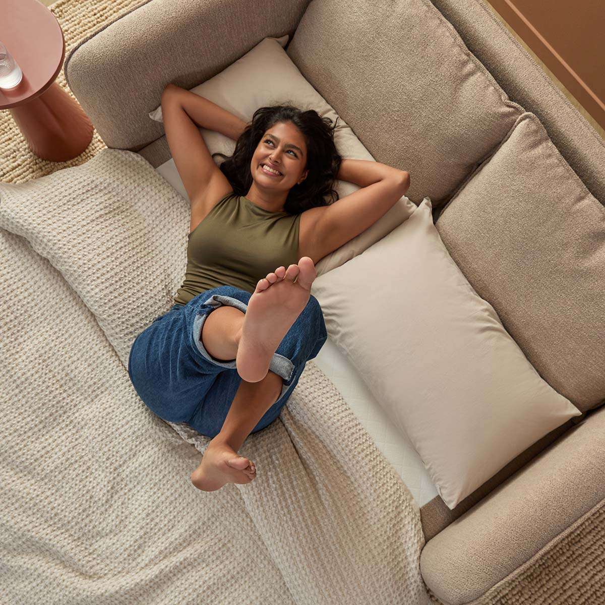 Tobie 2 Seater Sofa Bed - Natural