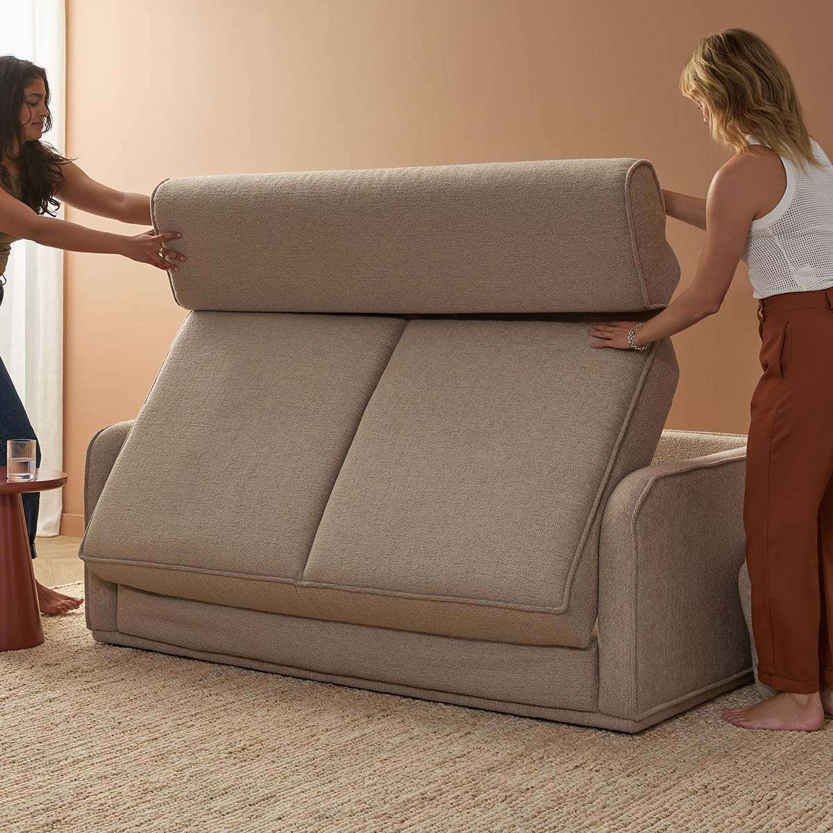 Tobie 2 Seater Sofa Bed - Natural