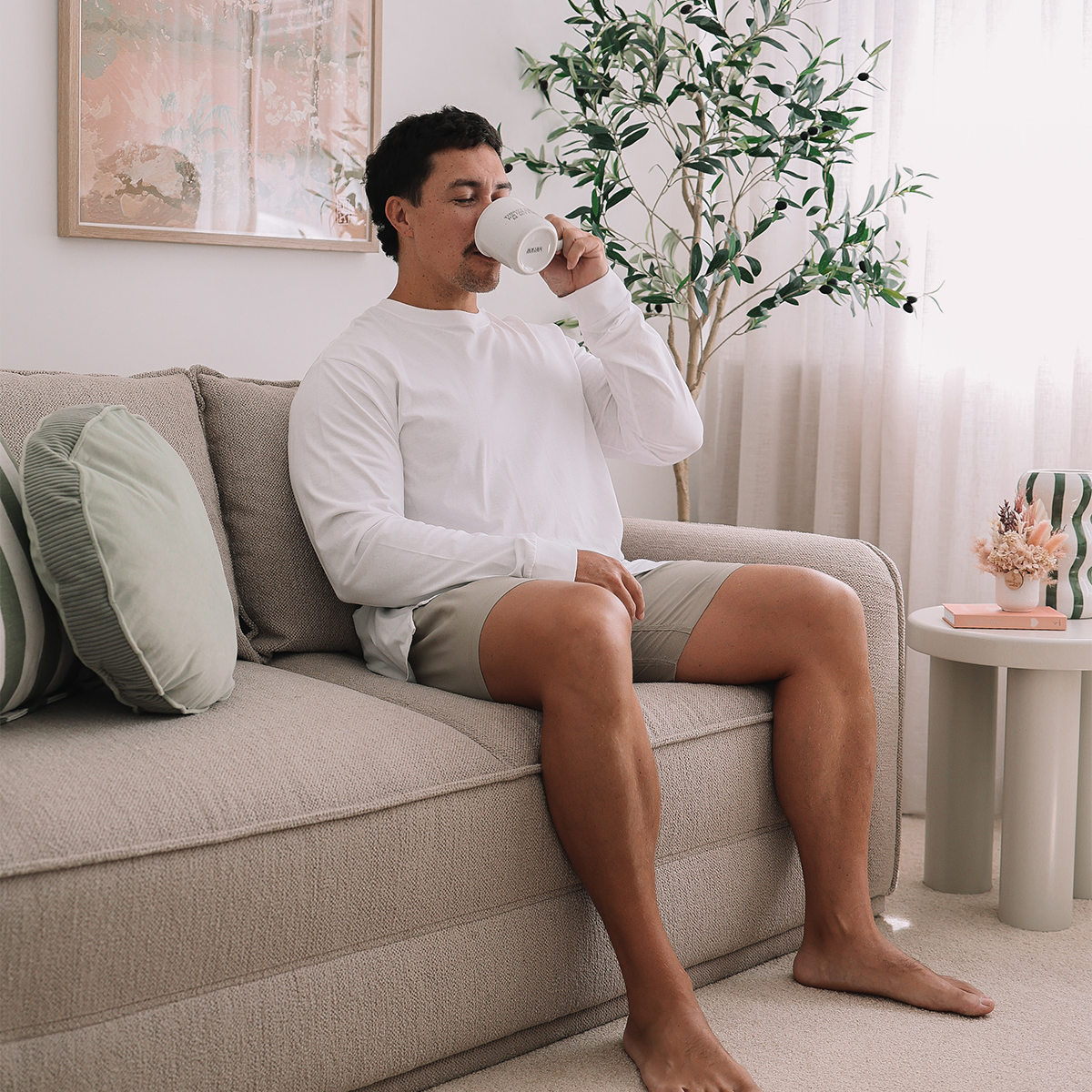 Tobie 2 Seater Sofa Bed - Natural