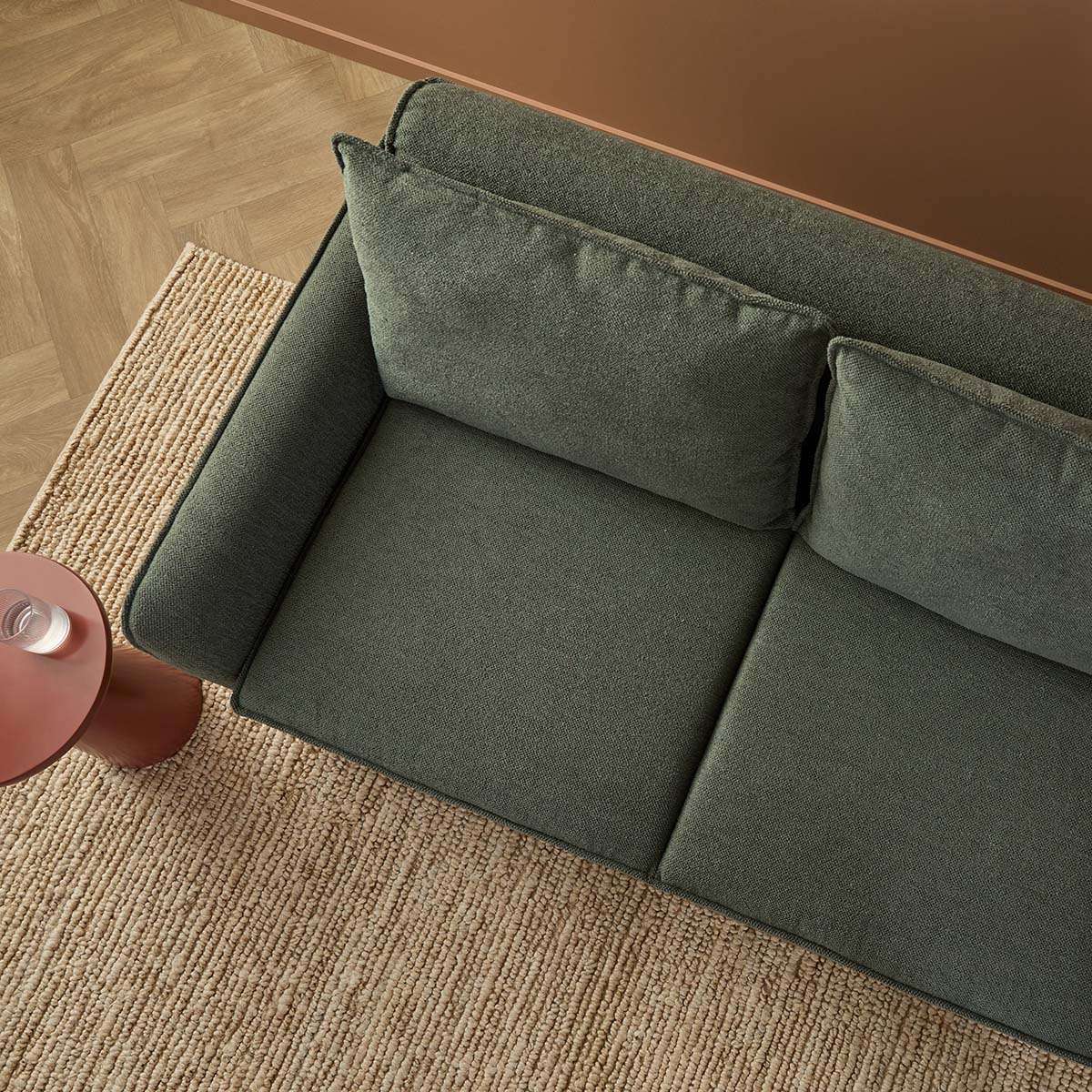 Tobie 2 Seater Sofa Bed - Dark Green