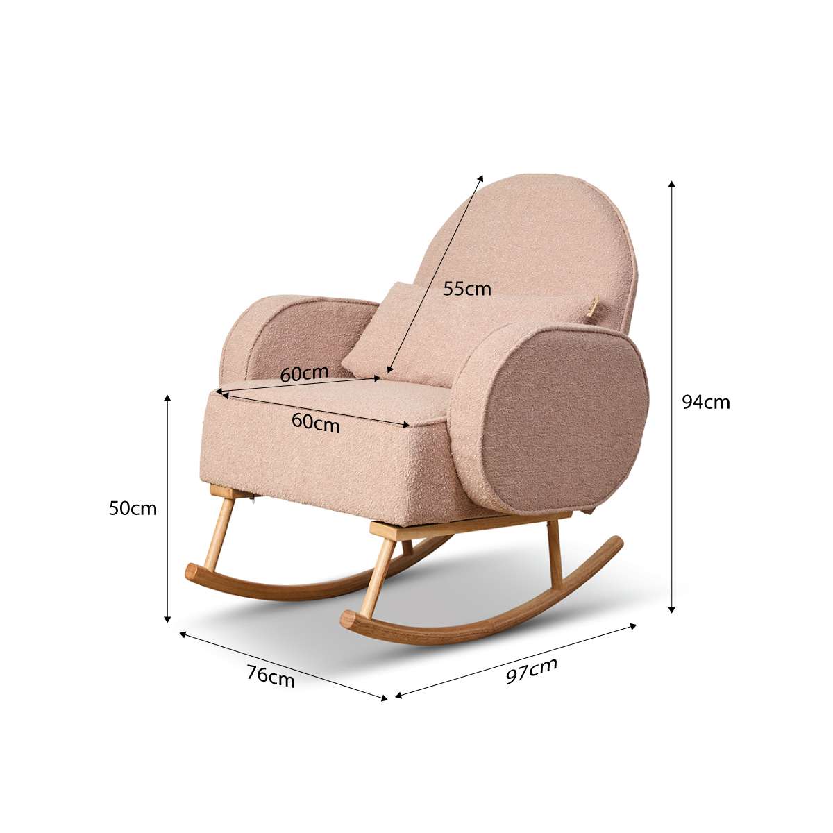 Buddy 2-in-1 Rocking Chair - Blush