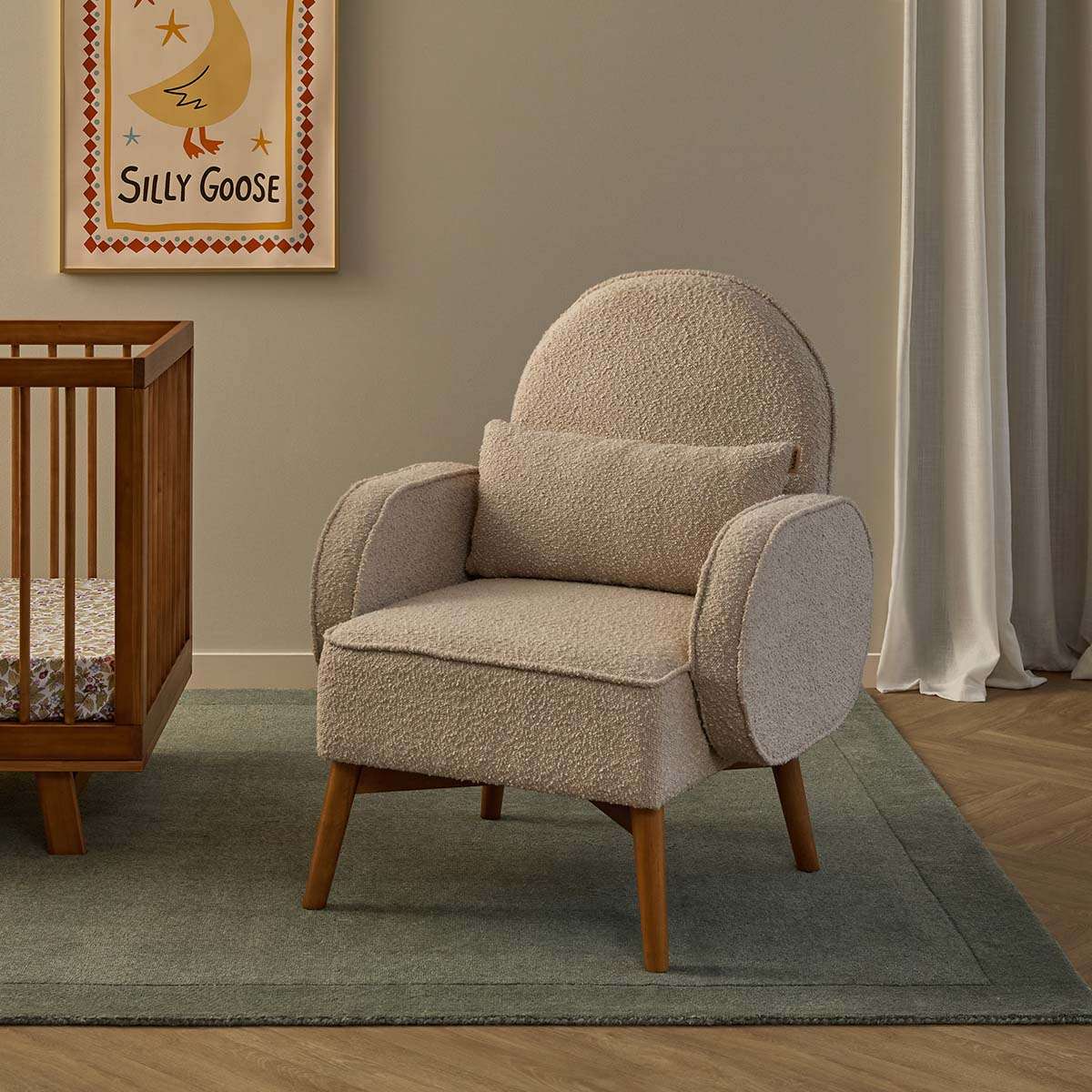 Buddy 2-in-1 Rocking Chair and Stool Bundle - Latte