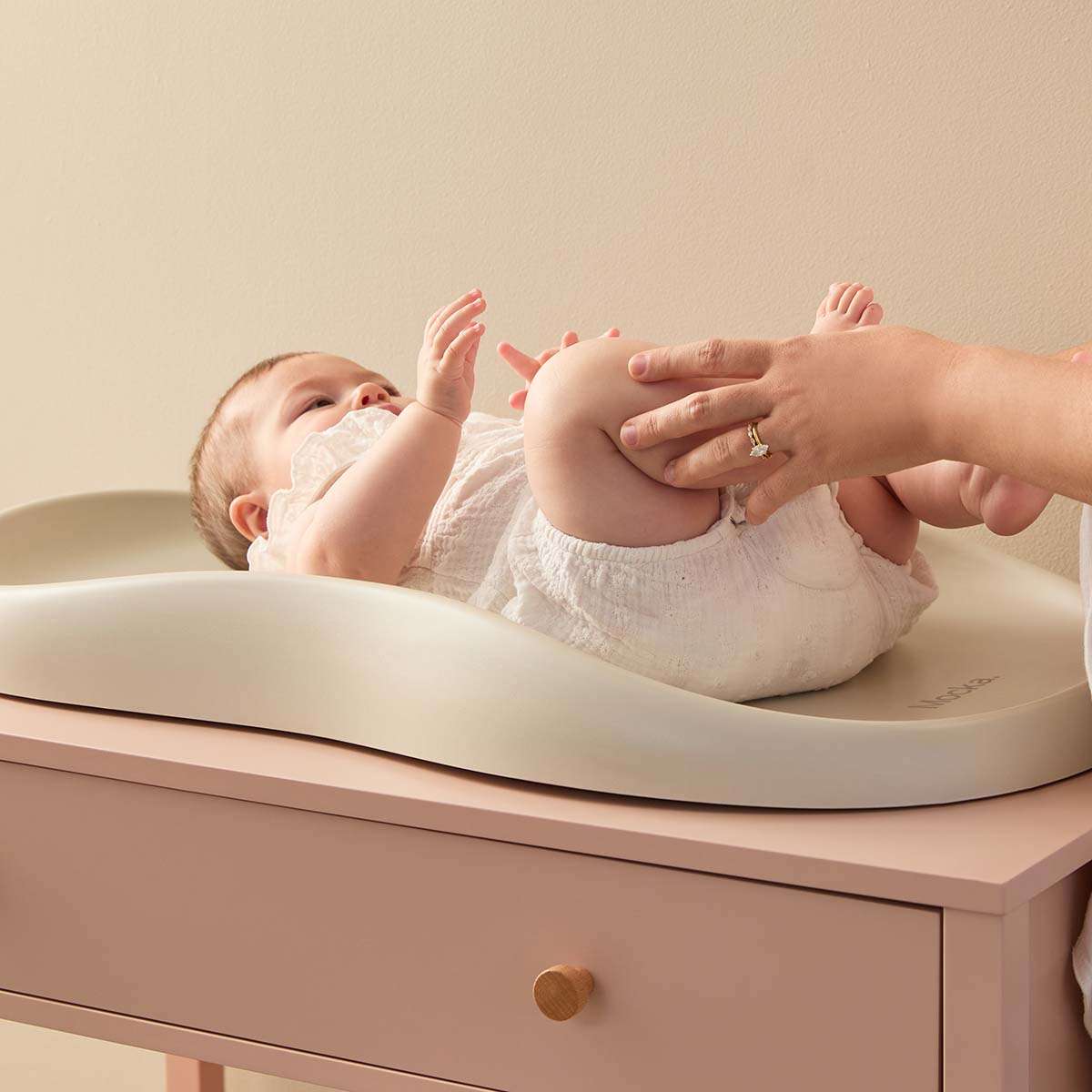 Mocka Baby Wipe Clean Change Pad - Beige
