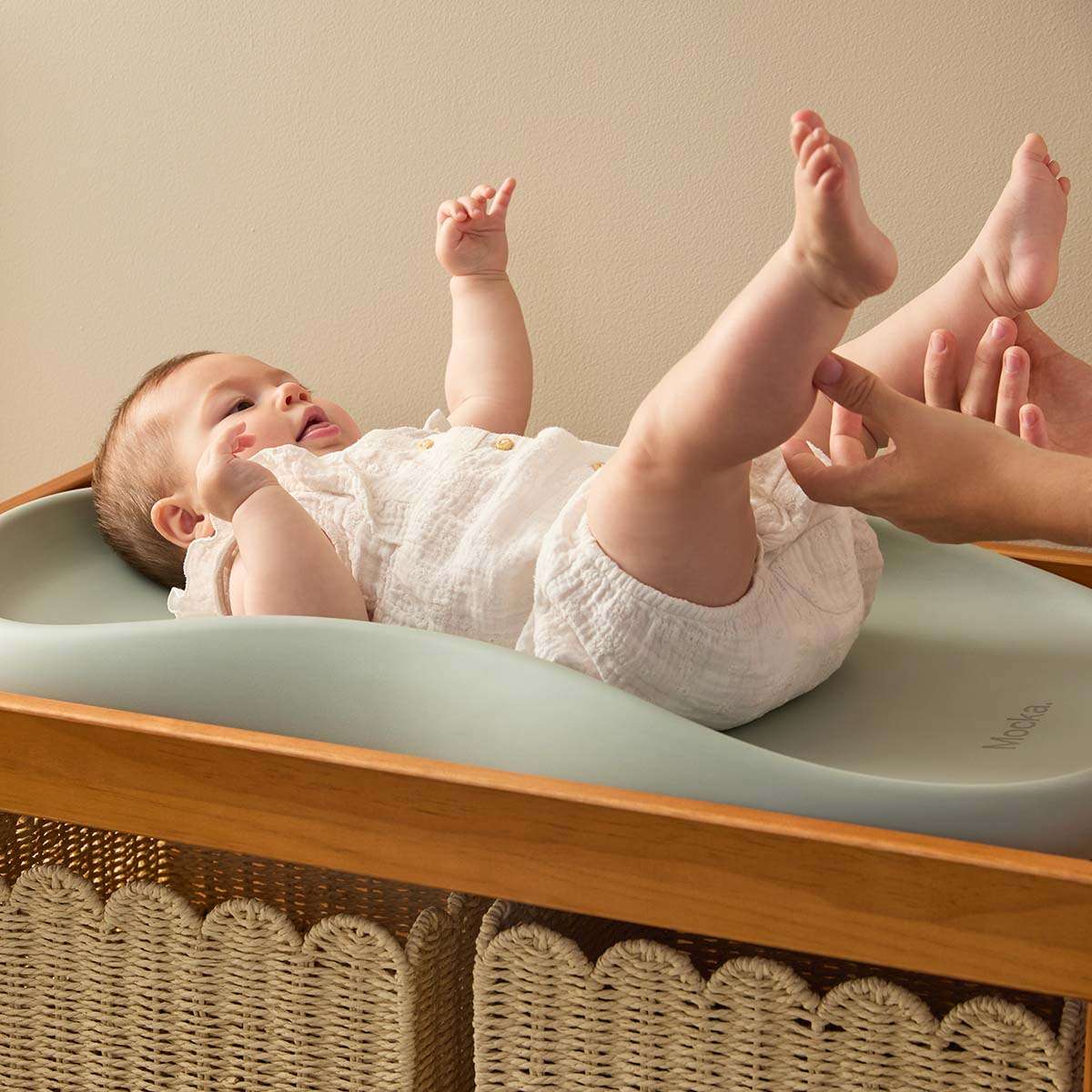 Mocka Baby Wipe Clean Change Pad - Green