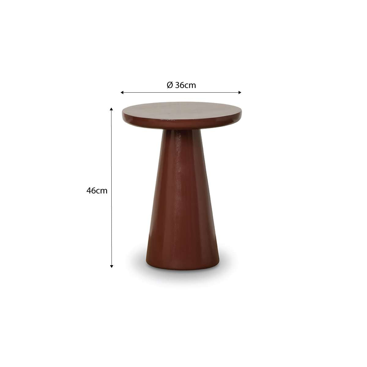 Leandro Side Table - Chocolate Gloss