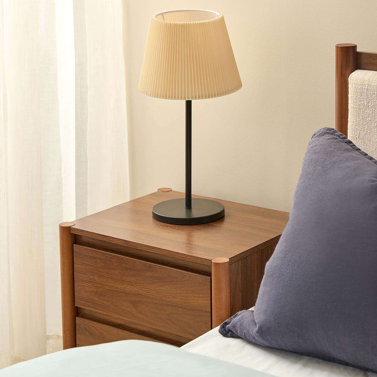 Blair King Single Bed - Walnut