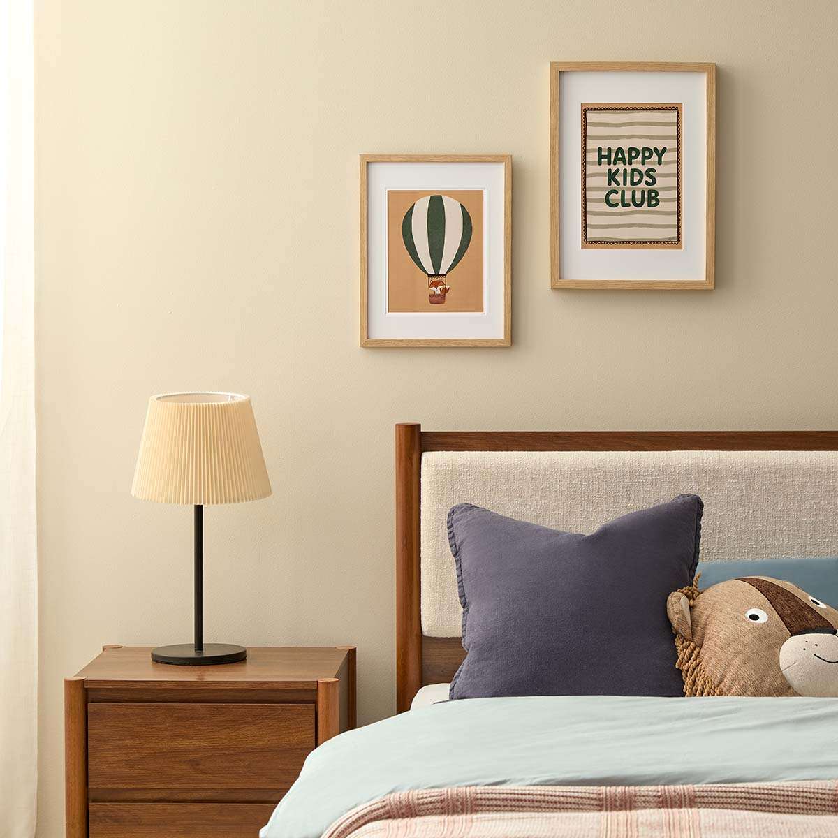 Blair King Single Bed - Walnut