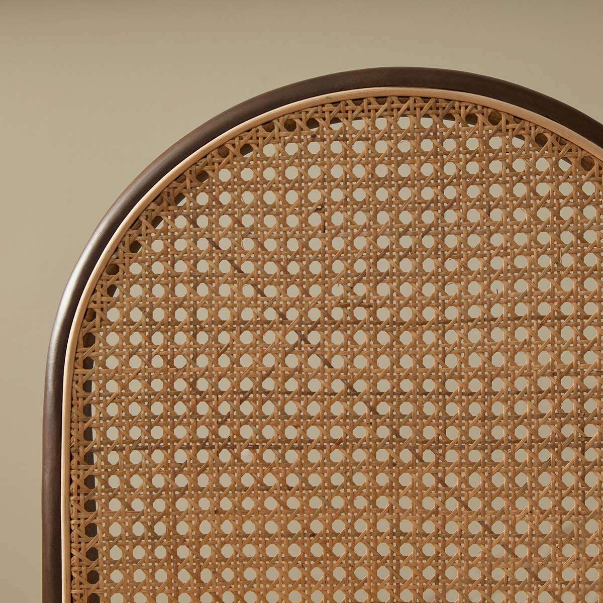 Mateo Curved Rattan Dining Chair - Set of Two - Walnut