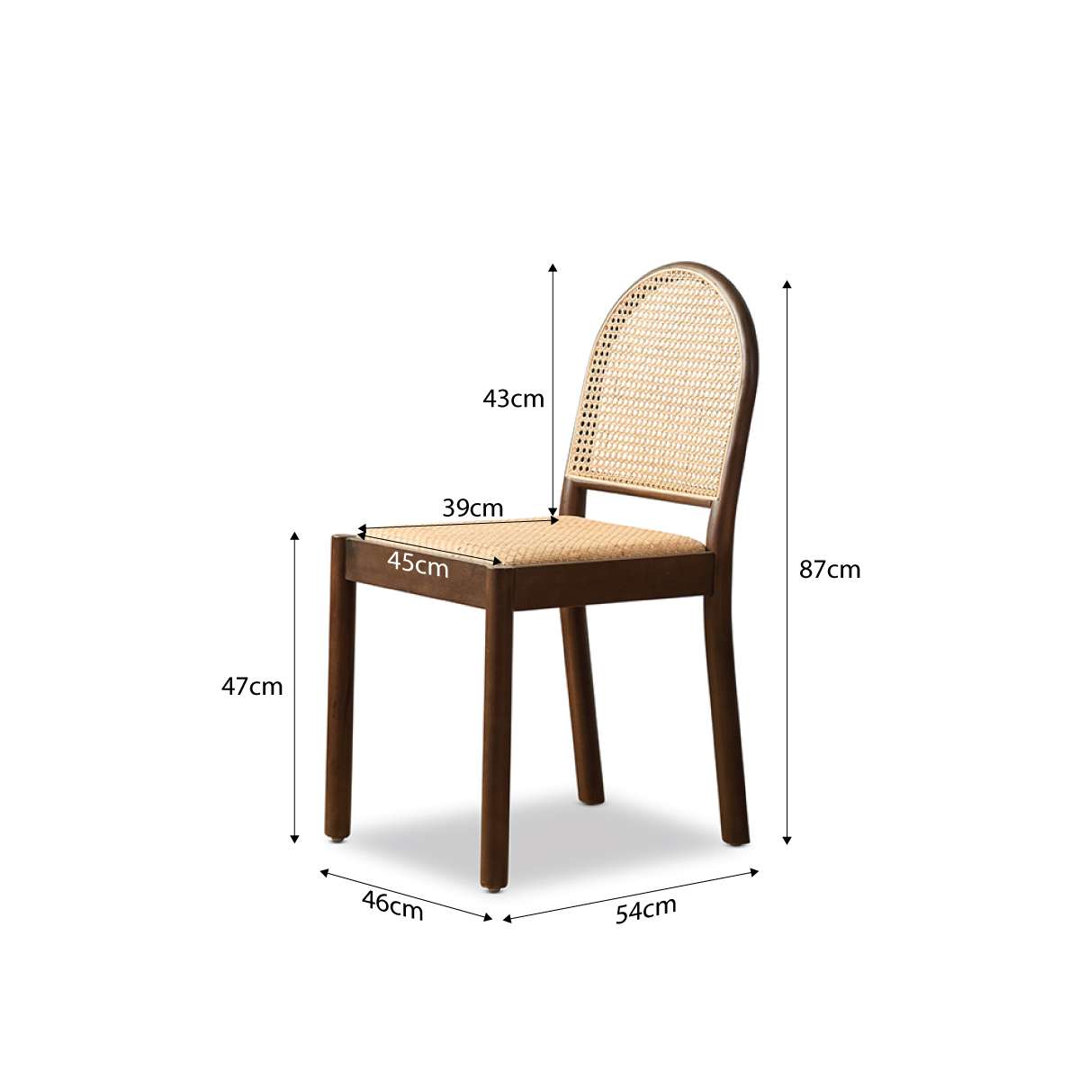 Mateo Dining Chair - Walnut Set of Six Bundle