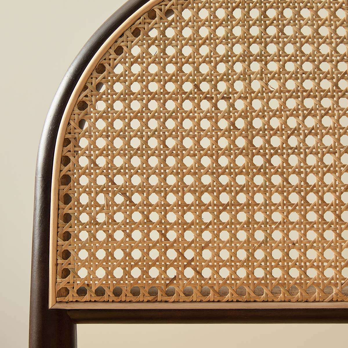 Mateo Curved Rattan Bar Stool - Walnut