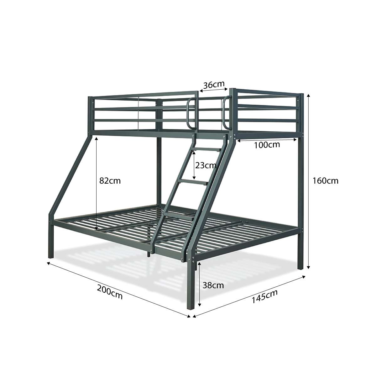 Lacie Triple Bunk Bed - Steele