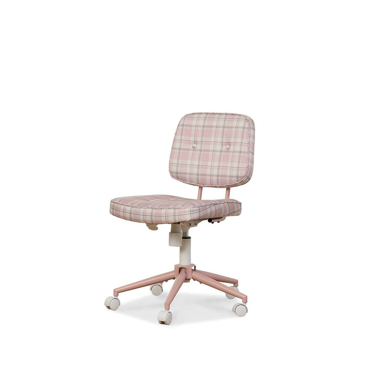 Milly Desk Chair - Pink Plaid