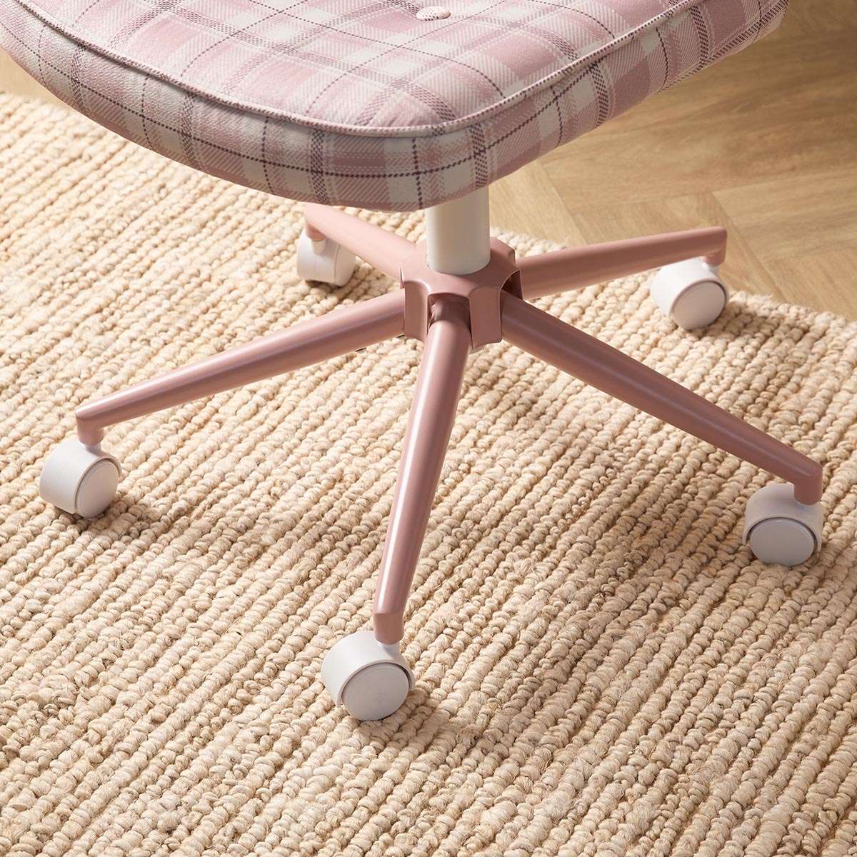 Milly Desk Chair - Pink Plaid