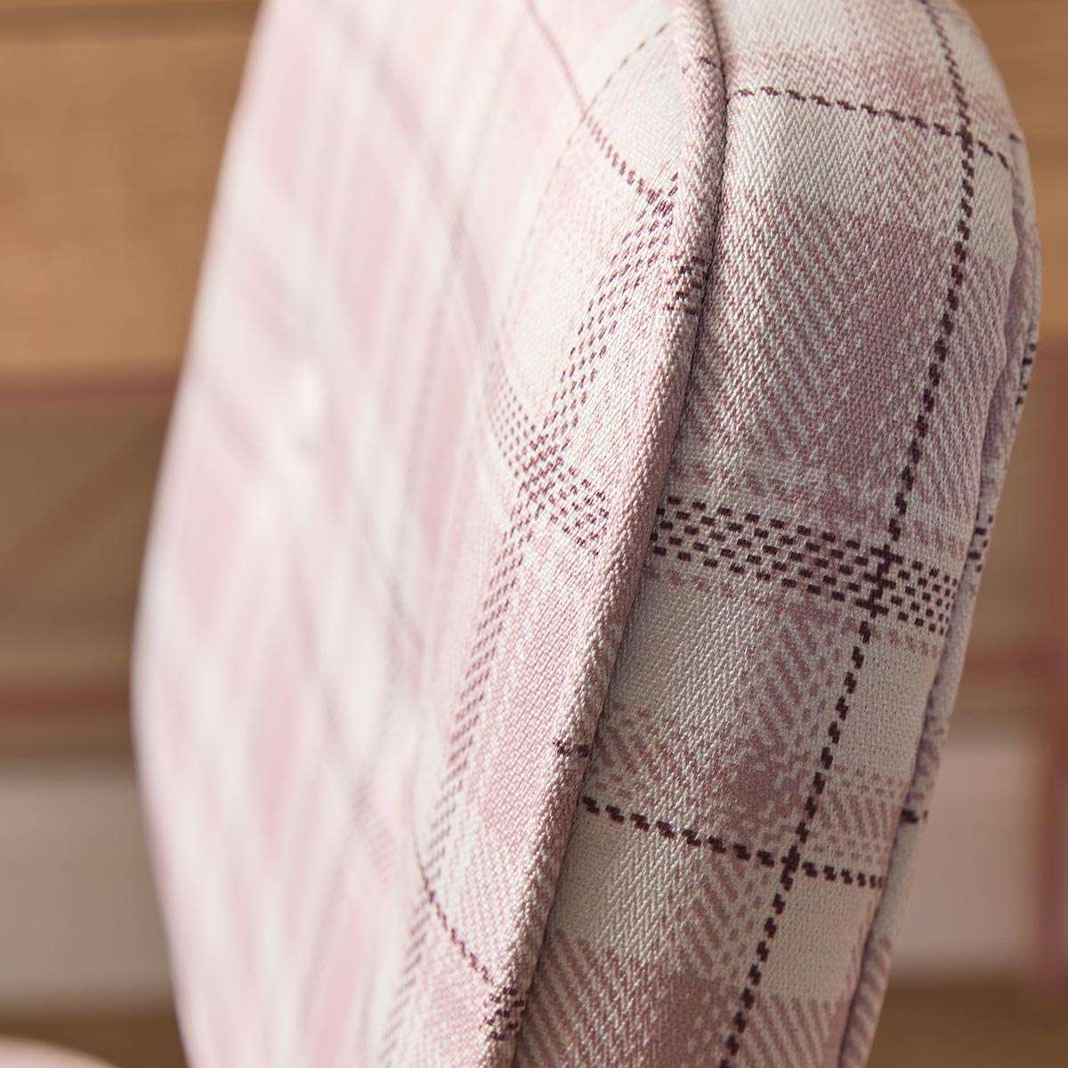 Milly Desk Chair - Pink Plaid